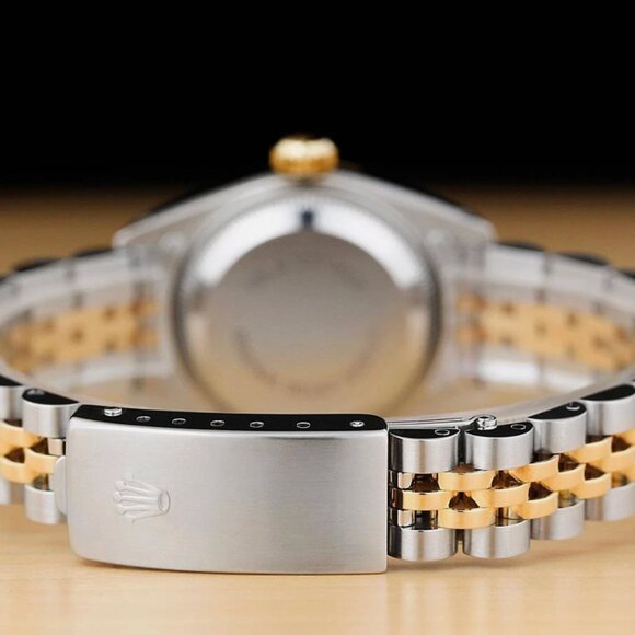 ROLEX LADIES DATEJUST CHAMPAGNE DIAL 18K GOLD STAINLESS STEEL WATCH main image 4